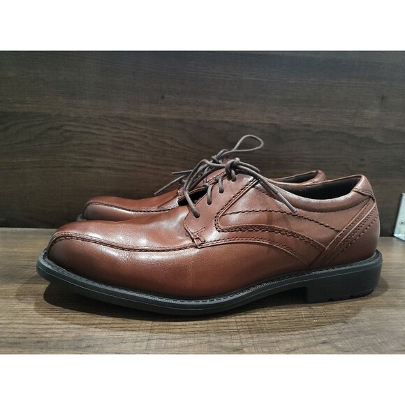 Rockport Men's Style Leader 2 Bike Toe Oxford Truffle Tan 8.5 New